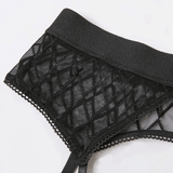 Erotic Female Plaid Lingerie Underwear / Transparent Lace Bra and Panty Sets - EVE's SECRETS