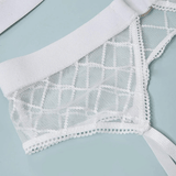 Erotic Female Plaid Lingerie Underwear / Transparent Lace Bra and Panty Sets - EVE's SECRETS
