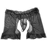 Erotic Men's Lace Underwear / Male Black Transparent Boxers / Sexy Mesh Panties - EVE's SECRETS