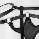 Erotic Men's Lingerie / PU Leather Panties with Metal Ring - EVE's SECRETS