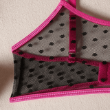 Women's Erotic Lingerie with Polka Dot Pattern / Transparent Bra and Panty / Sexy Intimate Underwear - EVE's SECRETS
