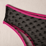 Women's Erotic Lingerie with Polka Dot Pattern / Transparent Bra and Panty / Sexy Intimate Underwear - EVE's SECRETS