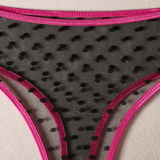 Women's Erotic Lingerie with Polka Dot Pattern / Transparent Bra and Panty / Sexy Intimate Underwear - EVE's SECRETS