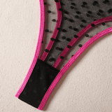 Women's Erotic Lingerie with Polka Dot Pattern / Transparent Bra and Panty / Sexy Intimate Underwear - EVE's SECRETS