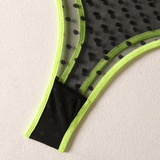 Women's Erotic Lingerie with Polka Dot Pattern / Transparent Bra and Panty / Sexy Intimate Underwear - EVE's SECRETS