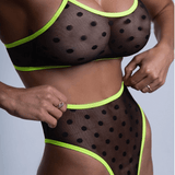 Erotic Women's Lingerie with Dot / Transparent Bra And Panty / Sexy Intimate Lace Underwear - EVE's SECRETS