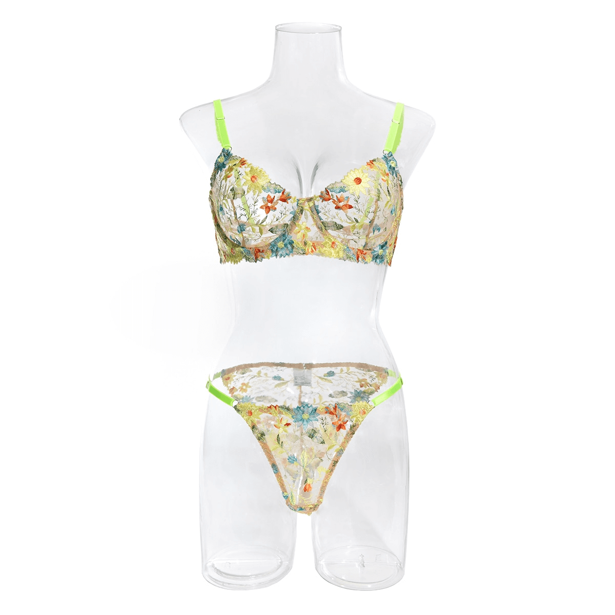 Exotic Lingerie Set for Ladies / Transparent Push Up Bra / Lace Erotic Outfits - EVE's SECRETS