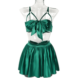 Fancy Satin Lingerie for Women / Sexy Exotic Outfit with Open Bra - EVE's SECRETS