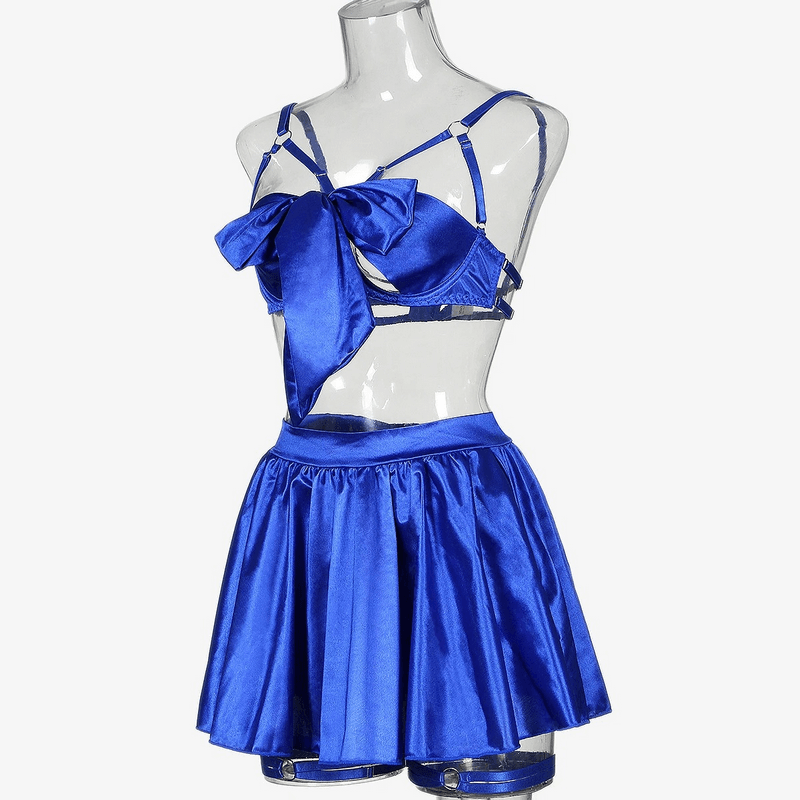 Fancy Satin Lingerie for Women / Sexy Exotic Outfit with Open Bra - EVE's SECRETS