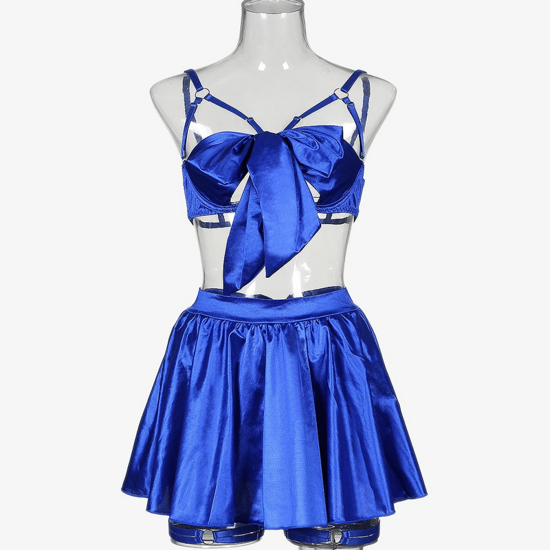 Fancy Satin Lingerie for Women / Sexy Exotic Outfit with Open Bra - EVE's SECRETS