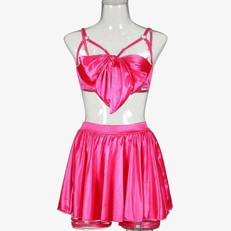 Fancy Satin Lingerie for Women / Sexy Exotic Outfit with Open Bra - EVE's SECRETS