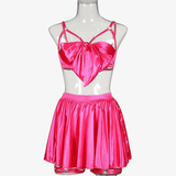 Fancy Satin Lingerie for Women / Sexy Exotic Outfit with Open Bra - EVE's SECRETS