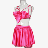 Fancy Satin Lingerie for Women / Sexy Exotic Outfit with Open Bra - EVE's SECRETS