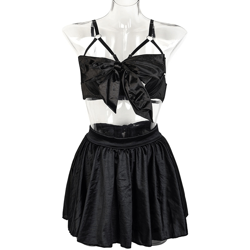 Fancy Satin Lingerie for Women / Sexy Exotic Outfit with Open Bra - EVE's SECRETS