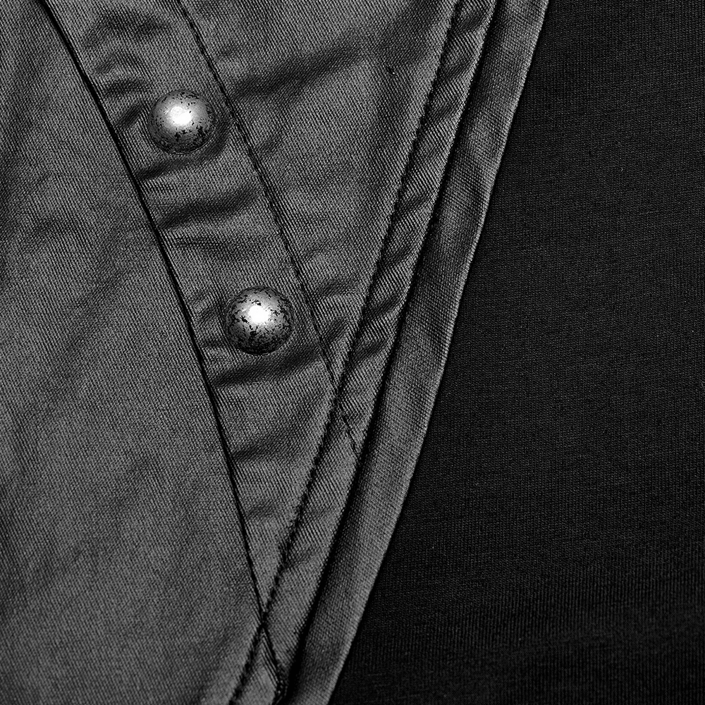 Fashionable Gothic Vest for Men with Rivets and Buckles