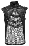 Fashionable Gothic Vest for Men with Rivets and Buckles