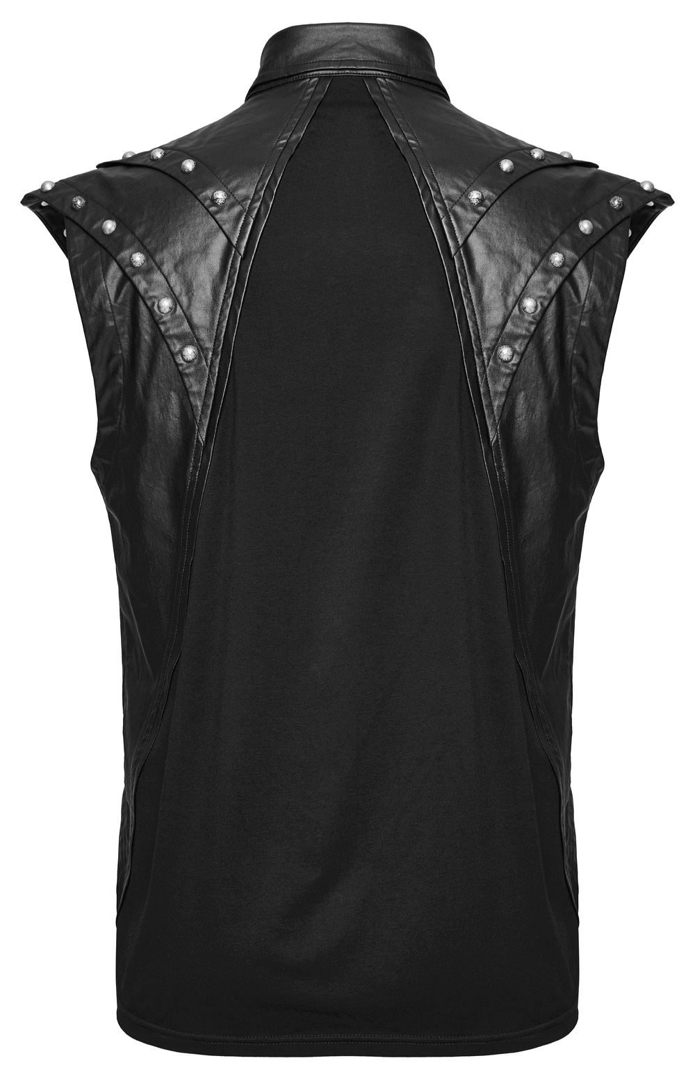 Fashionable Gothic Vest for Men with Rivets and Buckles
