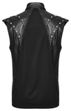 Fashionable Gothic Vest for Men with Rivets and Buckles