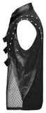 Fashionable Gothic Vest for Men with Rivets and Buckles