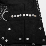 Fashionable Punk Mesh Vest for Men with Denim Accents