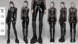 Fashionable Sleek Black Vinyl Leggings for Women