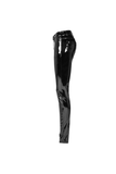 Fashionable Sleek Black Vinyl Leggings for Women
