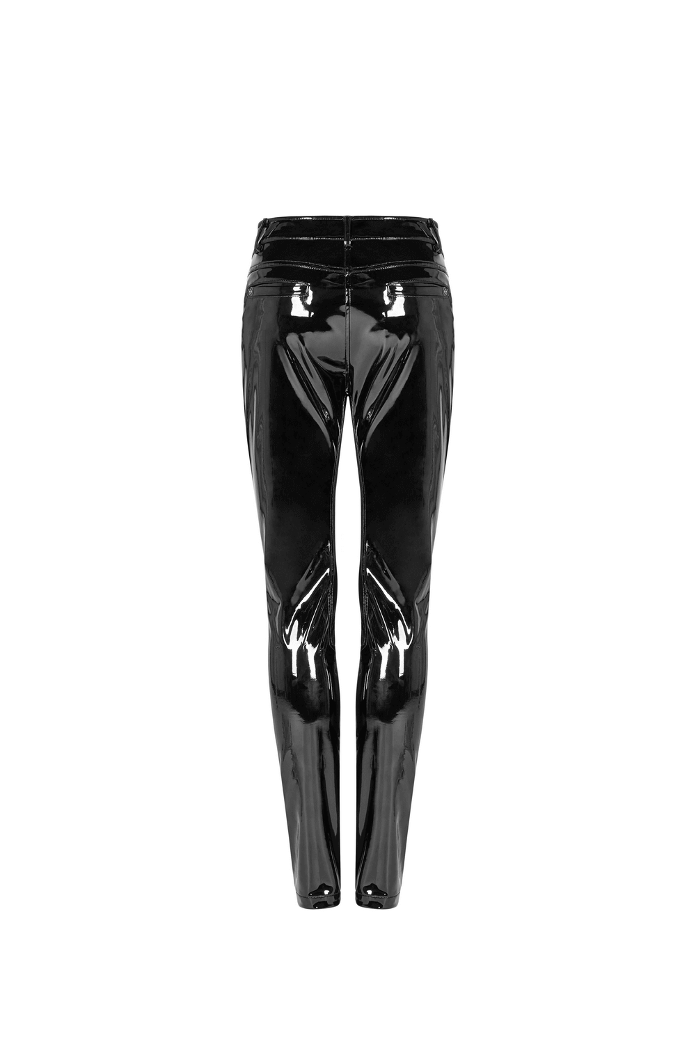 Fashionable Sleek Black Vinyl Leggings for Women
