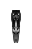 Fashionable Sleek Black Vinyl Leggings for Women