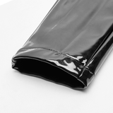 Fashionable Sleek Black Vinyl Leggings for Women