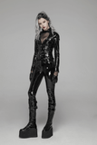 Fashionable Sleek Black Vinyl Leggings for Women