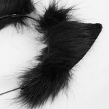 Faux Fur Cat Ears Headdress: Gothic Headwear for Women