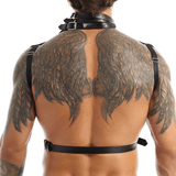Faux Leather Body Chest Harness / Slim Fit Top Harness / Male Cosplay Costume Bondage - EVE's SECRETS