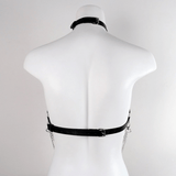 Female PU Leather Suspenders Garter Belt / Women's Punk Body Harness Underwear - EVE's SECRETS