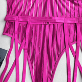 See-Through Plunge V-Neck Bodysuit Lingerie / Women's Backless Erotic Apparel - EVE's SECRETS