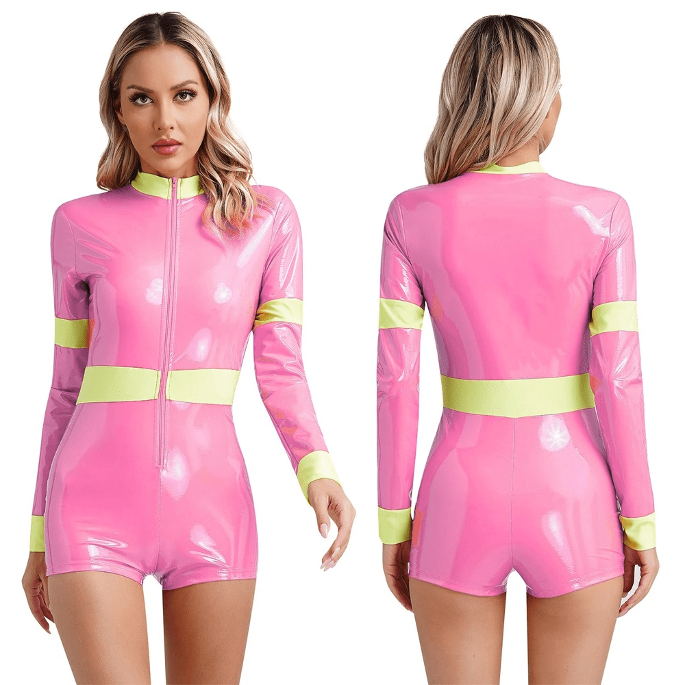 Firefighter Costume for Ladies / Sexy Long Sleeve Bodysuit