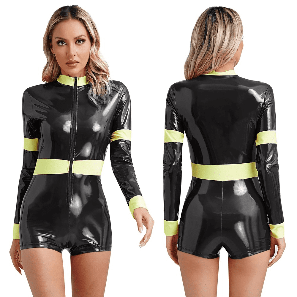Firefighter Costume for Ladies / Sexy Long Sleeve Bodysuit