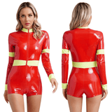 Firefighter Costume for Ladies / Sexy Long Sleeve Bodysuit