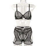 Fishnet Lingerie Set for Women / See-through Underwear