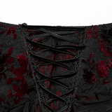 Women's Gothic Fishtail Skirt with Layered Floral Lace