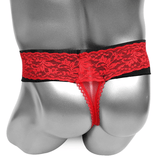 Floral Thong Panties With Penis Pouch / Sexy Soft Male Underwear with Low-Rise - EVE's SECRETS