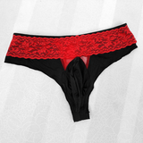 Floral Thong Panties With Penis Pouch / Sexy Soft Male Underwear with Low-Rise - EVE's SECRETS