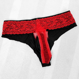 Floral Thong Panties With Penis Pouch / Sexy Soft Male Underwear with Low-Rise - EVE's SECRETS