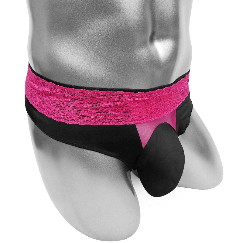 Floral Thong Panties With Penis Pouch / Sexy Soft Male Underwear with Low-Rise - EVE's SECRETS