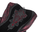 Goth Velvet Long Dress with Lace Appliques for Women