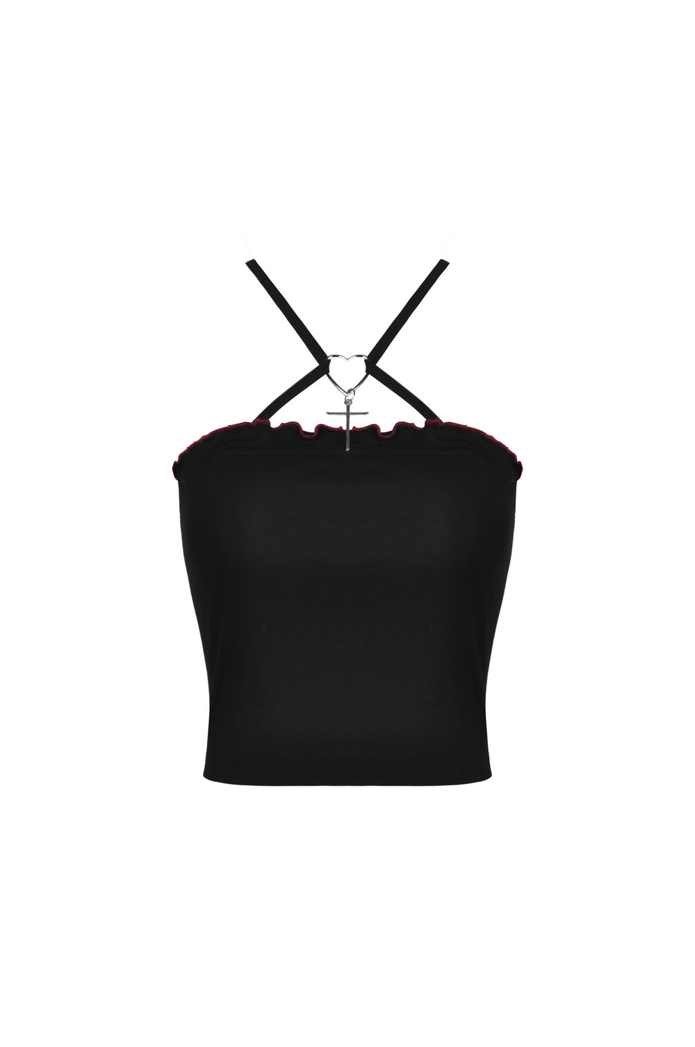 Gothic Batwing Crop Top in Black - Punk Rock Vibes