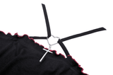 Gothic Batwing Crop Top in Black - Punk Rock Vibes