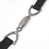 Gothic Black Bikini Top: Rope Tie / Stretch Straps