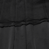 Gothic Black Lace Strapless Maxi Gown with Sequin Details