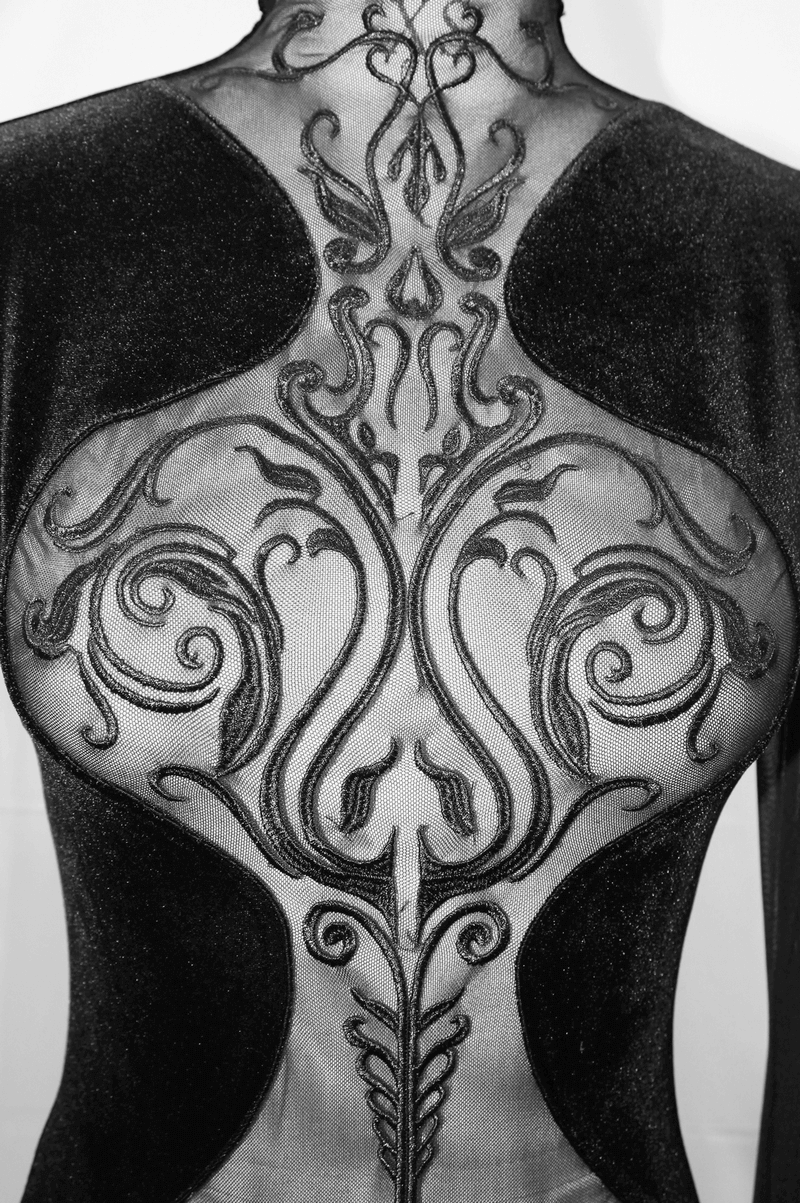 Gothic Black Tight Dress / Sheer Mini Dresses