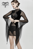 Gothic Black Tight Dress / Sheer Mini Dresses